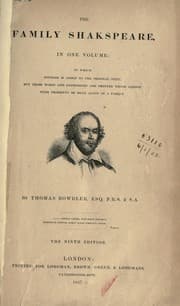 Couverture du livre The family Shakespeare, in one volume